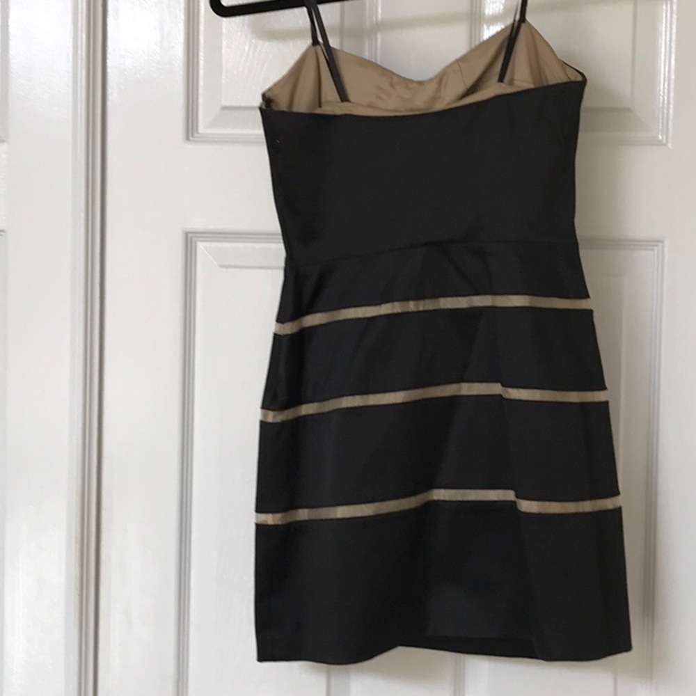 BCBG BLACK/GOLD STRAPLESS DRESS - Picture 2 of 4